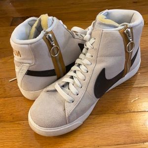 Nike high top blazer taupe suede